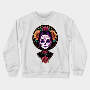 Floral Day of the Dead Girl Crewneck Sweatshirt